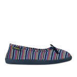 Chaussons femme avec noeuds isotoner bleu marine