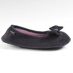 Chaussons femme avec noeuds isotoner gris