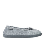 Chaussons femme avec noeuds isotoner gris