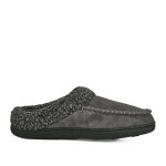 Chaussons homme gris col fourr