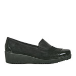 Chaussures femme lady confort noir cuir
