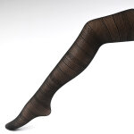 Collants fantaisie noir effet dentelle