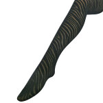 Collant fantaisie noir motif zbr