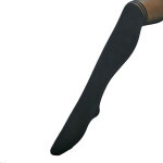 Collant noir effet chaussettes hautes chaussexpo