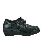 Derbies femme lady confort noir cuir