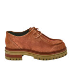 Derbies femme tipo alto camel cuir