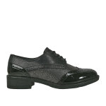 Derbies femme noir vernis vice versa cuir