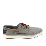 Chaussures bateau homme gris  lacets sealine