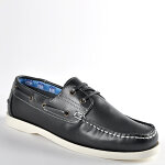 Chaussures bateau homme en cuir bleu marine sealine cuir