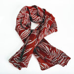 charpe femme rouge brique  motifs
