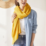 Echarpe femme jaune