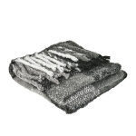 Echarpe plaid femme  carreaux noir et blanc
