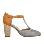 Escarpins  brides femme bicolore gris vice versa cuir