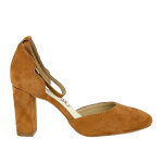 Escarpins  brides femme camel mascara cuir