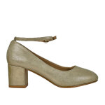 Escarpins femme dor avec brides chevilles vice versa cuir
