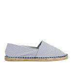 Espadrilles rayes femme en toile bleu et blanc