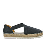 Espadrilles femme avec lastiques tamiko noir