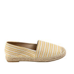 Espadrilles femme jaune rayes vice versa cuir