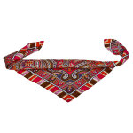 Foulard carr femme rose  motifs