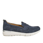 Mocassins confort femme bleu marine scalina cuir