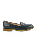 Mocassins penny loafer femme noir vice versa cuir