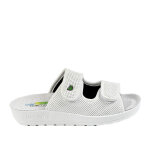 Mules compenses femme eco bio memorisy blanc cuir