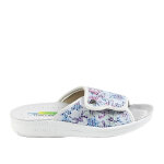 Mules compenses femme eco bio memorisy blanc cuir