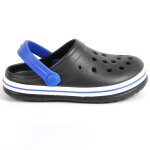 Mules garon sealine noir et bleu en plastique