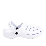 Mules sabots femme blanc en plastique / eva