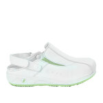 Mules sabots de travail carinne safety jogger blanc cuir