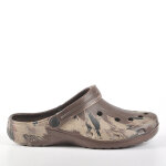 Mules sabots homme marron imprim camouflage