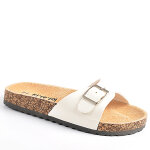 Mules anatomiques femme blanc sealine cuir
