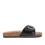 Mules anatomiques femme vernis noir sealine cuir
