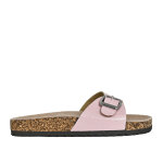 Mules fille rose  boucle sealine cuir