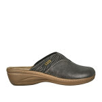 Mules confort femme marron talon compens inblu cuir