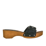 Mules sabots  talon femme noir vice versa