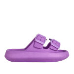 Mules fille en eva violet  boucles