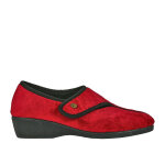 Pantoufle femme confort bordeaux