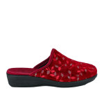 Pantoufle femme confort bordeaux