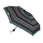 Parapluie pliant noir  rayures isotoner