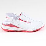 Sabots femme iris ob avec scratch safety jogger blanc et rose cuir
