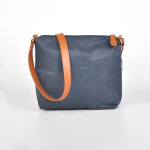 Sac carr femme en nylon bleu marine avec bandoulire