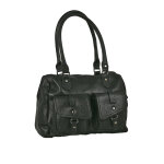 Sac � main femme noir multipoches