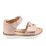 Sandales bb fille rose motif chat kokin