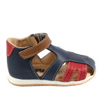 Sandales bb garon bopy chaussures bleu marine cuir