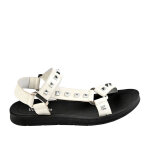 Sandales compenses femme blanc cloutes vice versa