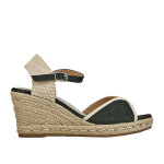 Sandales compenses femme noir vice versa cuir