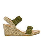 Sandales compenses femme vert kaki vice versa