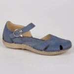 Sandales confort femme lady bleu cuir