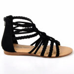 Sandales spartiates fille noir girl time